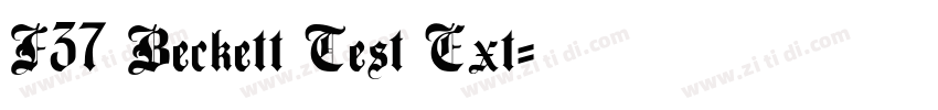 F37 Beckett Test Ext字体转换